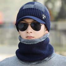 남성 양털 니트모자 니트 스카프 세트 니트 캡 양모 스카프 세트 따뜻한 울 양털 모자 신제품