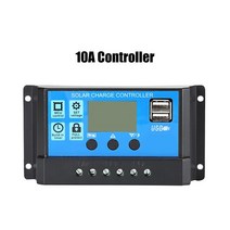 태양광발전 태양열발전기 가정용 태양광 소형발전기 10W 태양 전지 패널 키트 완료 12V 24V 광 충전 컨트롤러 및 콤보 10A-60A 듀얼 USB 출력, [02] 10A Controller
