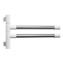 수건 타올 온장고 스팀 살균 네일 이발 왁싱 피부샵 Secador De Pano-멀티 바 욕실 수건 걸이 180 회전 스, 06 Double Layer