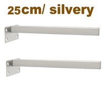 파티션 L 선반 삼각대 브래킷 벽걸이 직각 라미네이트 고정 단어 파티션 선반 브래킷 금속 가구 하드웨어, 11 Silvery (25CM)  2PCS