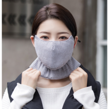 로로얼로이 골프마스크 UV 자외선 햇빛차단 기미주근깨예방 소프트 면체크 목주름방지 목가림 마스크, 단품없음