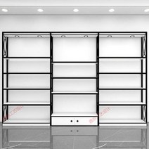 구두 신발 진열대 보관함 디스플레이 가방 전시 신발진열대 매장 전시대, 3.6x2.2m 3단 진열대 블랙