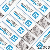 50/600pcs 큰 77 블레이드 클래식 안전 면도날 스트레이트 면도기 더블 에지 스테인레스 스틸 62*16.2mm G0323, [09] 90pcs Blades
