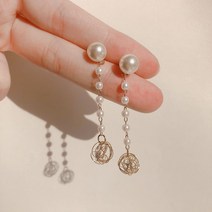 수리39링 진주이어링 롱 드롭귀걸이 패션 귀걸이