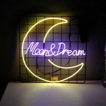 추카추카넷 데이트샵 청년공방 New Moon 레터링 네온사인 (2676521)