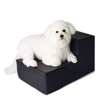 [방수계단] 까씨네 레자 강아지계단/인조가죽 애견계단/생활방수/닦아서 관리/사이즈 5종, 레자블랙 40x50x30