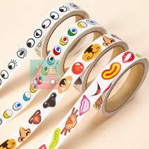 HOHO샵 얼굴만들기_눈코입_롤스티커 3A82, 컬러 눈 UFCST0142