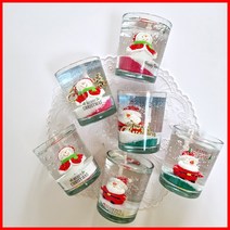 [이야초양초만들기] (레드산타)(3온즈*6개)크리스마스 캔들 양초 젤캔들 만들기 키트, 화이트머스크, 그린