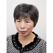 할머니 가발 중년 여성 통가발 여자 자연스러운 노인 가발 단발머리 흰머리 리얼머리 짧은 곱슬머리, 화백고온사(80%흰머리)+5종세트