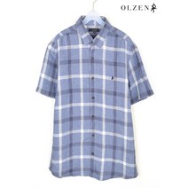빈티지/ 올젠 린넨 반팔 남방/남성XL/마/셔츠/4994a1