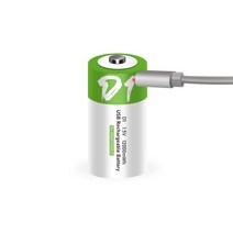 [jy프] MicroBatt 스마트 USB-C 충전식 건전지 D형 배터리 12000mWh, 1.5V D형 4개 - MicroBatt