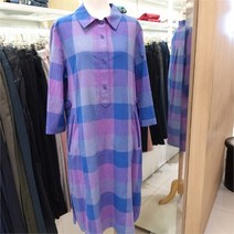 PAT SH05 린넨체크 일자 원피스 1H42803