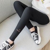 DFMEI 가을 겨울 기모에 도톰한 레깅스 여 스판 빅사이즈 가을 팬츠 얇은 핏에 날씬해 보이는 보온면바지