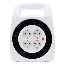 러그박스 4구 접지 전기릴선 코드릴 20M 블랙, LUG-G15M(WW), 1개