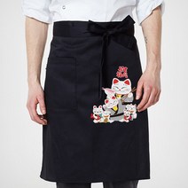 Gudaform 허리형 앞치마 네코친구들 블랙 / 일식디자인 Apron, 12-네코친구들 블랙