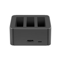 DJI 오즈모 액션 카메라 배터리 스포츠 카메라 3 in 1 배터리 스마트 QC 3.0 빠른 USB TYPE-C 포트 충전기 허브 충전기 박스, 검은 색, 협동사