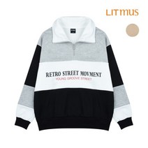 리트머스 리트머스 공용 절개배색 오버핏 기모 아노락_LK4TU871