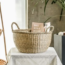 [리빙랩스] 라탄 해초 볼가 바구니 L