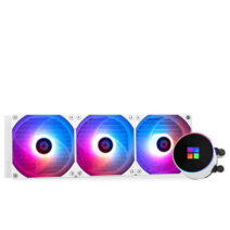 ARGB 수냉쿨러 CPU팬 화이트 올인원 라지에이터 모터, AQUA ELITE 360 BLACK ARGB
