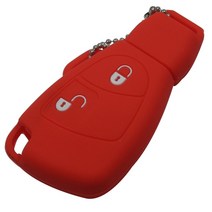 Bilchave 스타일링 원격 자동차 키 fob 실리콘 케이스 커버 보호대 메르세데스 벤, 02 With Word, 02 2B Red
