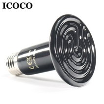 온열전구IR 열 방출 기 Basking 세라믹 전구 25W/50W/75W/100W/150W/200W 파충류 적외선 히터 램프 애완, 한개옵션1, 01 50W