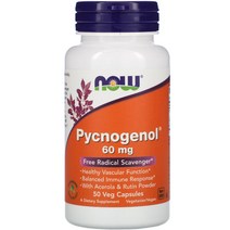 나우푸드 피크노제놀 60mg 50정 아세로라 루틴분말 Pycnogenol