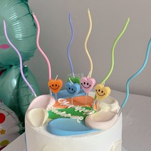 기억의소품 우유 파스텔 꼬불초 생일초, 3팩