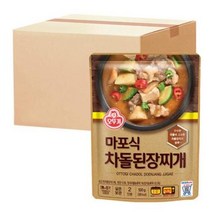 오뚜기 마포식 차돌 된장찌개 500g 12팩 즉석국 야외캠핑 간편식 찌개, 1박스