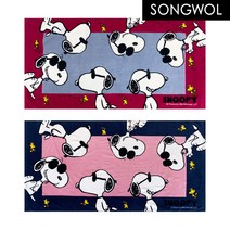 스누피 조이50 미니 비치타올 1장＋비치백, 1장, 자주