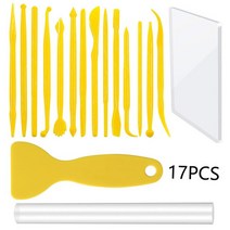 도자기공예 만들기 도구 물레 DIY1세트 도자기 클레이 도구 아크릴 보드 조각 나이프 스크레이퍼 세부 바늘, 02 02