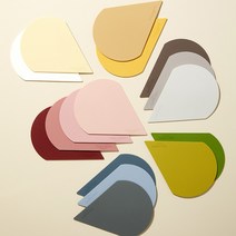 까사무띠 아모르 아망떼 실리콘 티 매트 16color & 2type holder AMORE AMANTE BPA FREE 2P 3P 홀더 테이블 찻잔받침 식탁매트, 피치