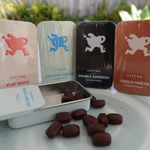 리토스 커피 캔디츄 15g- 진찌 커피 맛 /진짜 커피카페인이 들어 있는/더블에스프레소/플랫화이트/아이스드 민트/초크 모카, 플랫화이트, 6
