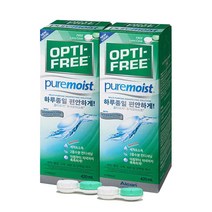 옵티프리 퓨어모이스트 렌즈세정액 420ml x 2p (렌즈케이스 2p 동봉), 1세트