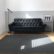 피그먼트 면러그 사계절용 거실 서재 카페트 논슬립, 다크그레이_60x180cm