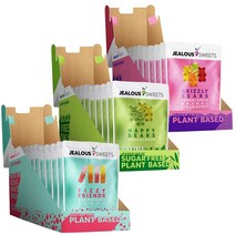 Jealous Sweets 비건 젤리 40g 10pk 곰돌이 과일 무설탕 젤리 아이 간식, 그리즐리베어, 1개