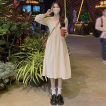 겨울 원피스 코듀로이 하객 벨벳 뷔스티에 후드 니트 꾸안꾸 골덴 여성 롱 기모 임산부
