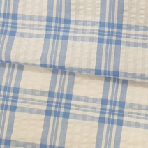 [싸다원단] 면지지미 원단- 블루 체크 [CO340]