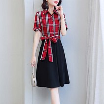 셔츠원피스패션 러블리 무드 여름 스타일리쉬 작은 키 플라워 프린팅 반 4004311694