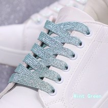 반짝이 화이트 끈 스니커즈 다채로운 끈 메탈릭 샤이니 골드 끈 실버 플랫 구두 끈 스포츠 끈