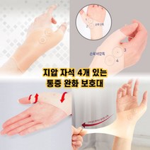 최강 임산부 손가락 엄지손가락 손목 터널증후군 저림 통증 염좌 보호대 지압자석 4구 1+1, 2개