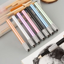 몽당 몽땅 연필 깍지 연장 알루미늄 홀더 미술 절약 아이템 4컬러 [Aluminum Short Pencil Extend Holder 4 Colors], 에메랄드그린(Green)