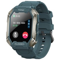 스마트워치 Kospet 탱크 m1 pro 견고한 야외 스포츠 피트니스 트래커 시계 전화 걸기 블루투스 smartwatch 5atmampip69k 방수, 파란색