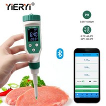 토양ph측정기 Yieryi스마트 블루투스 PH 측정기 수족관 스파 풀 수질 모니터 테스터 토양 화장품 식품 치즈 고기 과일 반죽, Super PH Tester, 없음