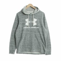 언더아머 그레이 빅로고 면혼방 포켓후드티 남자 M [105] 3337