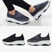 [애슬릿] 안감 기모 발 편한 여성 키높이 슬립온