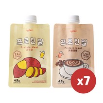 오그래 프로틴밀(45g) x 7팩(1주 세트) 고구마 카페라떼 단백질 쉐이크, 프로틴밀 카페라떼x7팩