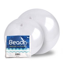 [아이디몬] 그리기 비치 볼 투명 소 22cm 꾸미기 물놀이 공 탱탱 에어 볼 만들기, 1개