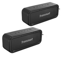 tronsmart force bluetooth 5 0 스피커 40w 무선 휴대용 열 음성 지원 포함 nfc ipx7 방수 사운드바 15h time, 2 pcs 포스 스피커