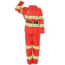 여성용 소방복 방화복 소방구조대 공연복 무대복 헬멧, 오렌지 반팔+바지+벨트+모자+장난감170cm