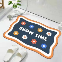 슈가제니 플라워 규조토 욕실 화장실 발매트, 2.쇼타임, 1개